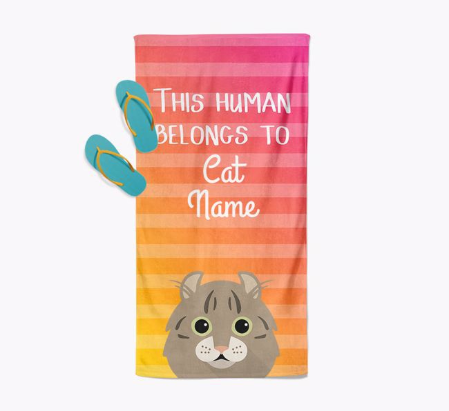 'This Human Belongs to...' - Personalized {breedFullName} Towel | Yappy.com